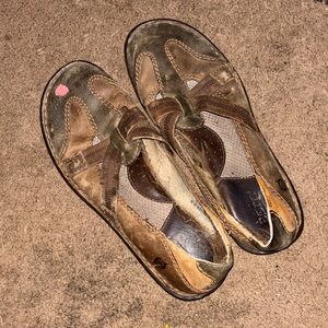 Born Brown Leather Women's Sandals